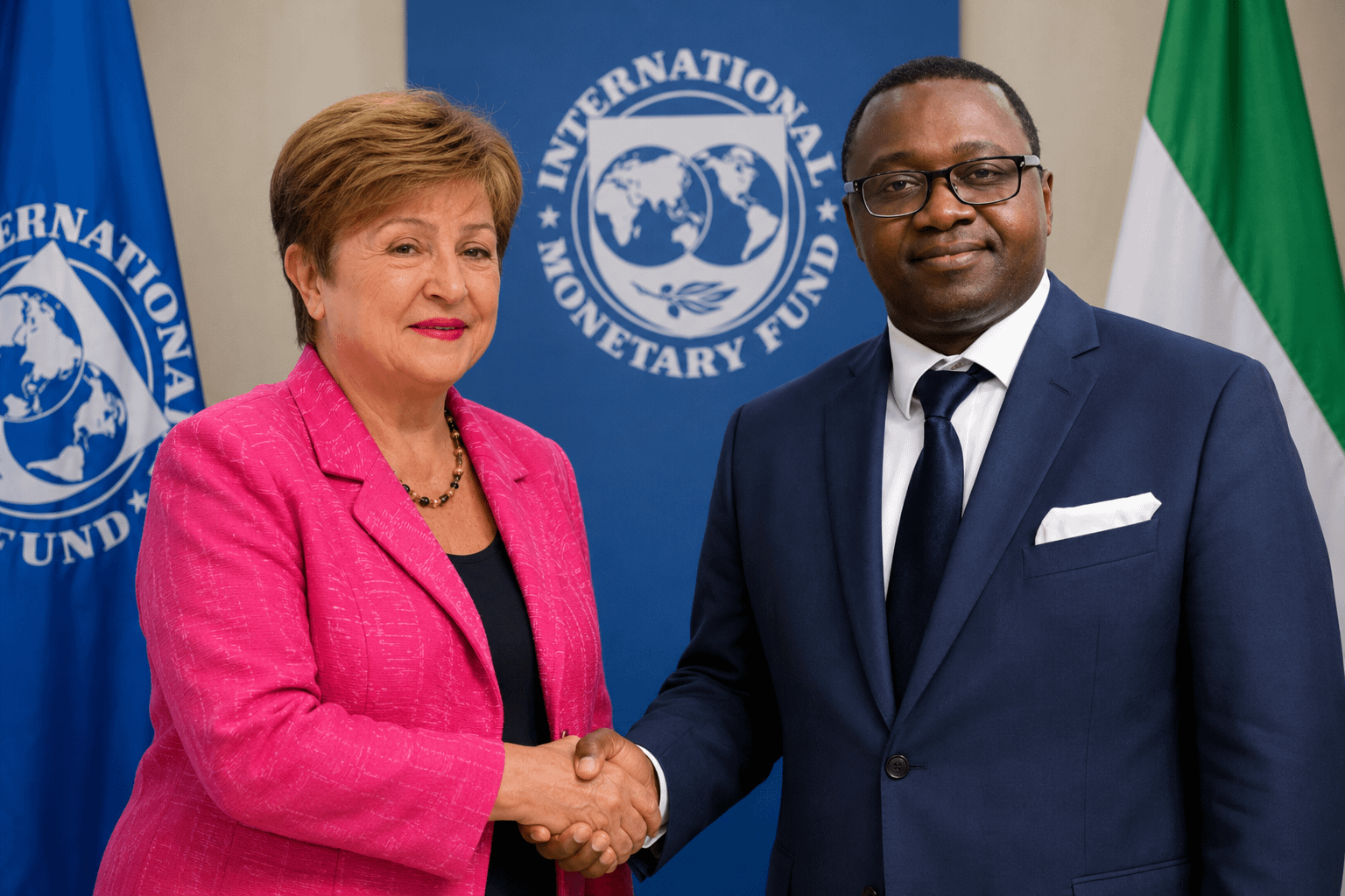 Georgieva with Bangura