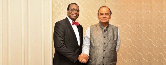 President Adesina with Finance Minister Arun Jaitley